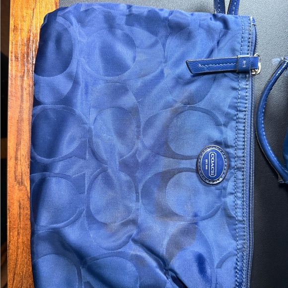Coach Blue Signature Tote - Picture 3 of 4